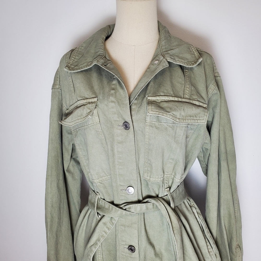 Dynamite Belted Denim Shacket - Picture 8 of 12